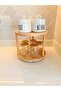 3-Piece Porcelain Spice Jar Set and 5-Piece Bamboo Lid Glass Spice Jar and Rotating Stand - 8