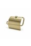 Toilet Paper Holder Matte Gold Modern Design Stainless Steel Brushed Gold Lid Paper Holder - 2