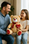 47 cm Cream Heart Plush Bear – I Love You Gift Teddy Bear |   Romantic Gift for Lover - 3