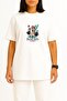 Oversized Barbell Babes Club Gym Chest Printed Unisex T-Shirt - 2