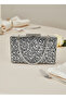 Luxury Black Suede 5 Size Silver Crystal Stone Embroidered Evening Dress Bag |   And Night Clutch - 5