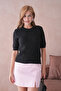 Women's Crew Neck Wool Blend Knitwear Sweater 8563Sw.Mng