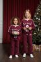 Contrast Piped Detail V-Neck Sweatshirt Tracksuit Children's Bottom Top Set - 2