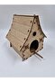 Wooden Bird Nest House Paintable (for Decoration) 20 cm X 17 cm X 17 cm