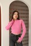 Pink Women's Finger-Looped Knitwear - 2