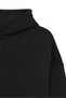 Men's Oversized Loose Fit Cotton 3 Thread Ş Fleece-Lined Soft Textured Basic Black K Hooded Sweatshirt - 6