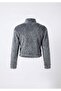 Premium Plush Mock Neck Zippered Women's Cardigan - 3