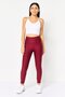 Women Sportswear Fit Training Ankle Leggings, Maroon - 2