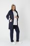 Luxury Maternity Pajama Set 3-Piece - Polka Dot Robe, Lace Detail, Suitable for Pregnant and Nursing Mothers - 4