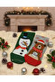 2 Pack Christmas Themed Cotton Socks Standard Size Teddy Bear & Snowman - 2