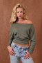 Women's One Shoulder Elastic Waist Long Sleeve Blouse - 2