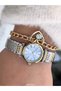 Women's Watch, Silver Yellow Steel Band, Mini Case, Roman Numerals, Comes in a Stylish Gift Box with Bracelet Gift - 6