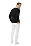 Men's Black Relax Fit Fleece Lined Polo Neck Sweatshirt – Cotton Thick Sweatshirt 2600762 - 8