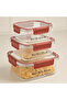 Square Chef Box Square 3-Piece Set (400ml 900ml 1800ml)
