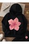 Floral Printed Children's Sweatshirt Set 2-Piece Hoodie Top and Bottom Set - 3