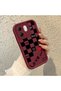Infinix Smart 9 Compatible Silicone Material Shockproof Simple Burgundy Phone Case