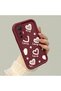 Xiaomi Mi 12 Lite Compatible Silicone Material Shockproof Simple Burgundy Phone Case