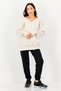 Women Sportswear FIt Long Sleeve Outdoor Sweatshirt, Off White - 4