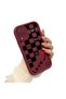 Samsung Galaxy M12/A12 Compatible Silicone Material Shockproof Simple Burgundy Phone Case - 3