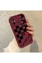 Xiaomi Poco C55 Compatible Silicone Material Shockproof Simple Burgundy Phone Case