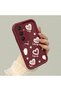 Samsung Galaxy A25 Compatible Silicone Material Shockproof Simple Burgundy Phone Case