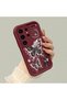 Samsung Galaxy S24 Ultra Compatible Silicone Material Shockproof Simple Burgundy Phone Case