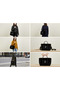 Women's Plush Black Tote Bag |   Plush Shoulder and Strap Bag |   32X20X10 cm - 2