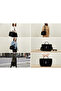 Women's Plush Black Tote Bag |   Plush Shoulder and Strap Bag |   32X20X10 cm - 4
