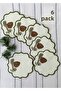 6-Piece Embroidered Presentation Napkins, Coffee Presentation Napkins, Cocktail Napkins - 5