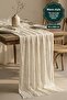 Nuvé |   100% Cotton Tulle Runner, Bohemian, Wedding Engagement Organization Tablecloth 90 X 400 cm Beige