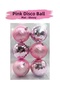 8 cm – Pink Matte Shiny Christmas Ball Ornament Disco Ball 6 Pieces Decorative Tree and Party Ornament - 5