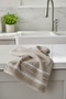 4-Piece Kitchen Towels 100% Cotton 40X55 cm Extra Soft Textured Camel 2 Pcs. Cream 2 Pcs. Crystal Series - 4