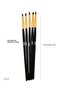 Silicone Brush Set, Hobby, Pottery, Sculptor, Embossing, Gold Medium Size 5 Pcs - 2