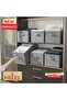 3-Piece Closet Organizer Box Foldable Organizer Gray 45×25×20 cm - 2