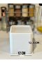 Marsel Dizayn Desktop Trash Can-Kitchen-Office-Bathroom -Foldable- Open Marble White -12,5X12Cm - 5