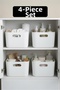 Sort 4 Pieces Bathroom Organizer White Color Plastic Multi-Purpose Bathroom Kitchen Office Organizer