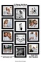12 قطعة إطار 30x30 - إطار MDF - إطار صور - إطار مربع - مع PVC