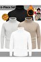 6-Piece Combination Turtleneck High-Top Sweater Beanie and Necklace