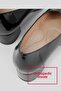 Women's Black Braided Genuine Leather Heeled Shoes, Size 35-41 - 7