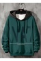 Hooded Half Oversize Sweatshirt