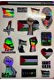 Free Palestine Free Palestine Hologram Metallic Sticker Set 1 Sheet A4 - 2