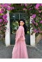 Muslin Powder Embroidered Loose Blouse and Flared Skirt Set (Embroidered 2-Piece Set) - 4