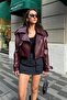 Claret Red Leather Jacket - 3