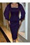 Skuba Fabric Dress Purple 583193 - 2