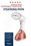 Portable Steam Iron Vertical Iron - Travel Iron Wrinkle Remover Red DFN001 - 2