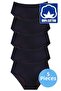 Women's High-Waisted 100% Cotton 5-Pack Corded Fabric Bato Briefs Women's 5-Pack Briefs