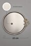 3-Piece Japanese Rose Round Silver Tea and Coffee Presentation Tray, Decorative Serving Tray 22cm - 2