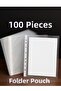 100 Pieces A4 File Bags Transparent Office-School File Folders - 2