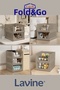 Lavine 3-Piece Multi-Purpose Sliding Shelf Cabinet Organizer for Clothes and Home Accessories – Earth Tone - 4