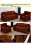 Crepe Cotton Sofa and Couch Cover Set with Elastic Skirt Sofa and Couch Cover 3+3+1+1 Standard